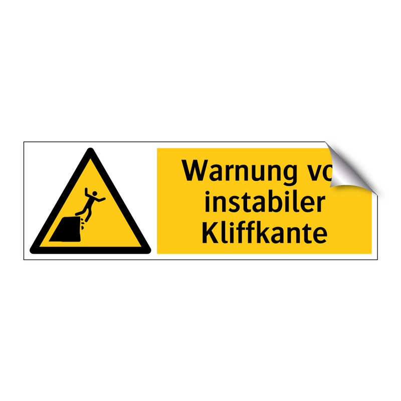 Warnung vor instabiler Kliffkante