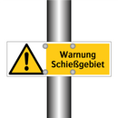 Warnung Schießgebiet