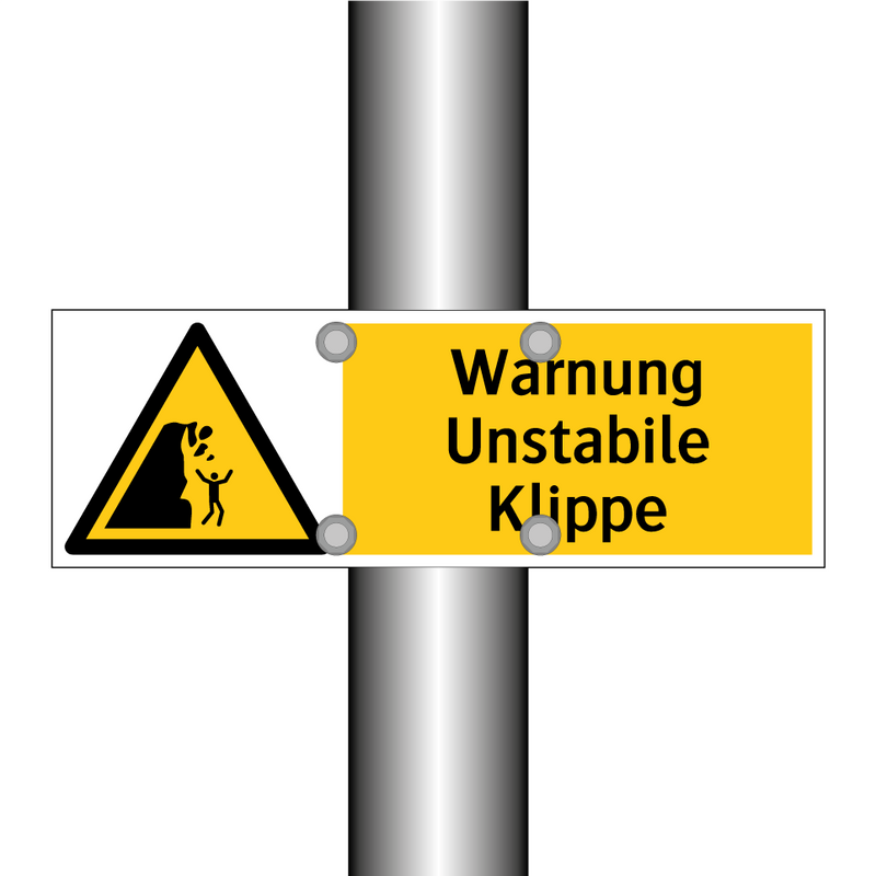 Warnung Unstabile Klippe