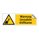 Warnung Unstabile Kliffkante