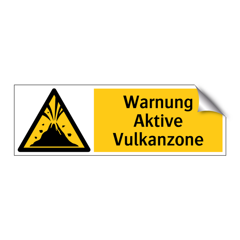 Warnung Aktive Vulkanzone