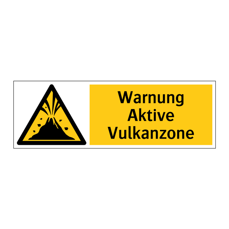 Warnung Aktive Vulkanzone