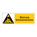 Warnung Schuttstromzone