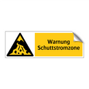 Warnung Schuttstromzone
