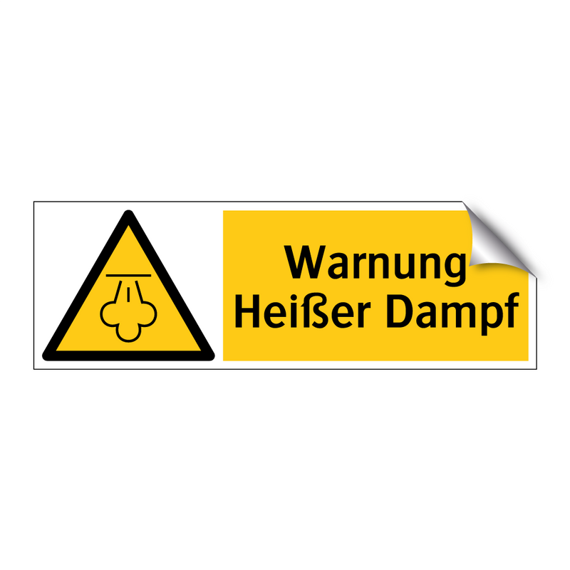 Warnung Heißer Dampf
