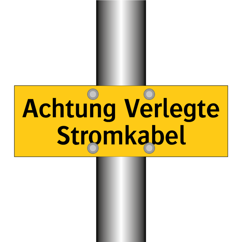 Achtung Verlegte Stromkabel