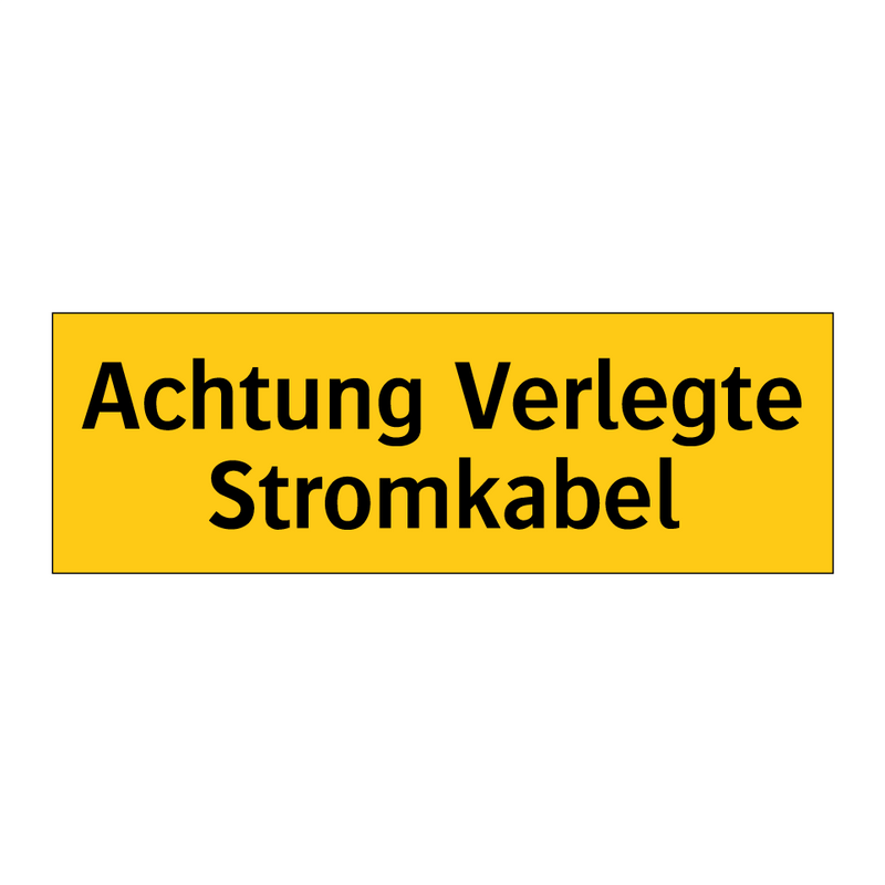 Achtung Verlegte Stromkabel