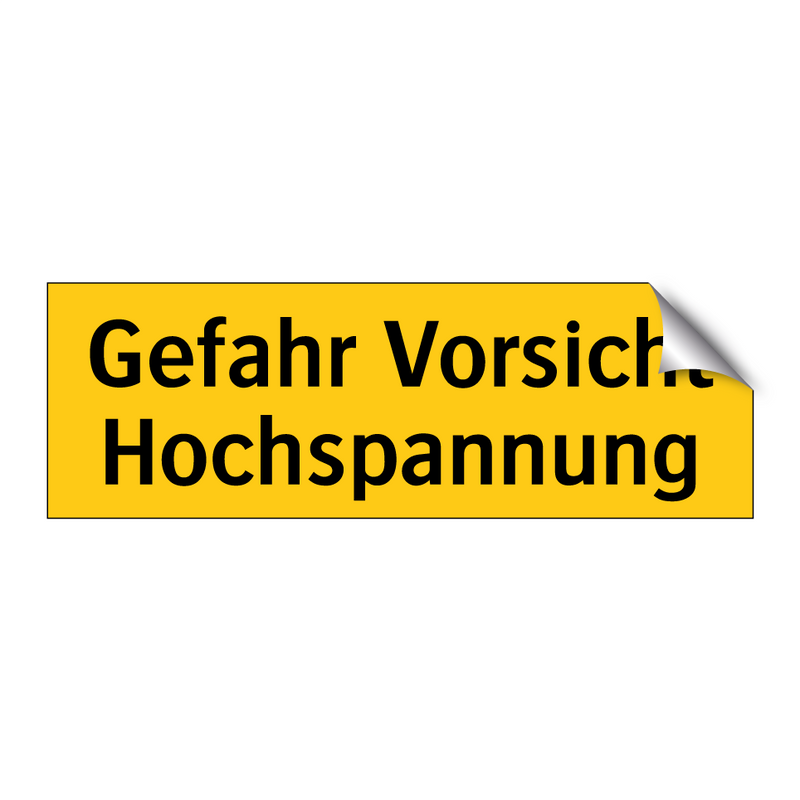 Gefahr Vorsicht Hochspannung