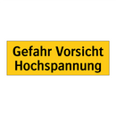 Gefahr Vorsicht Hochspannung
