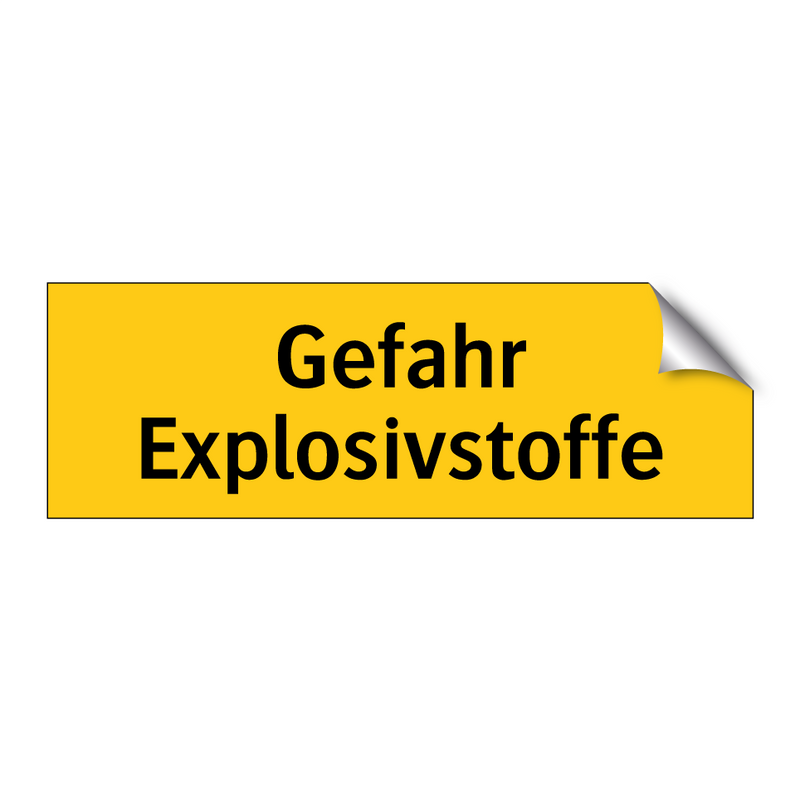 Gefahr Explosivstoffe