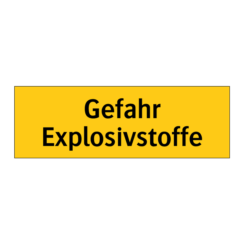Gefahr Explosivstoffe