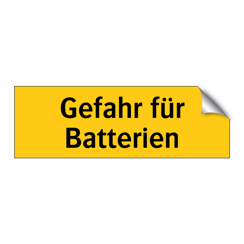 Gefahr für Batterien