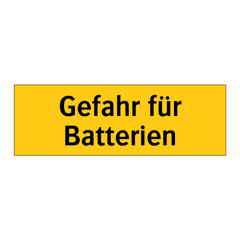 Gefahr für Batterien