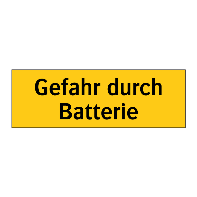 Gefahr durch Batterie