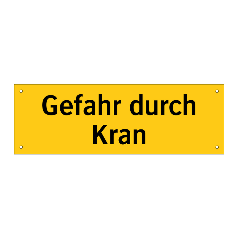 Gefahr durch Kran