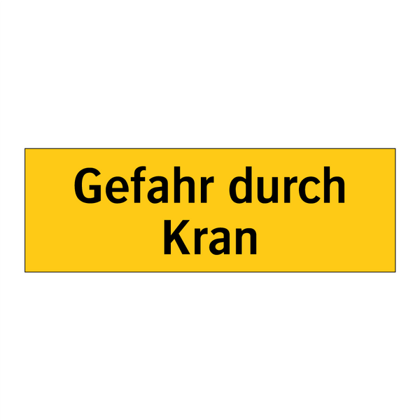 Gefahr durch Kran