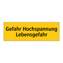 Gefahr Hochspannung Lebensgefahr