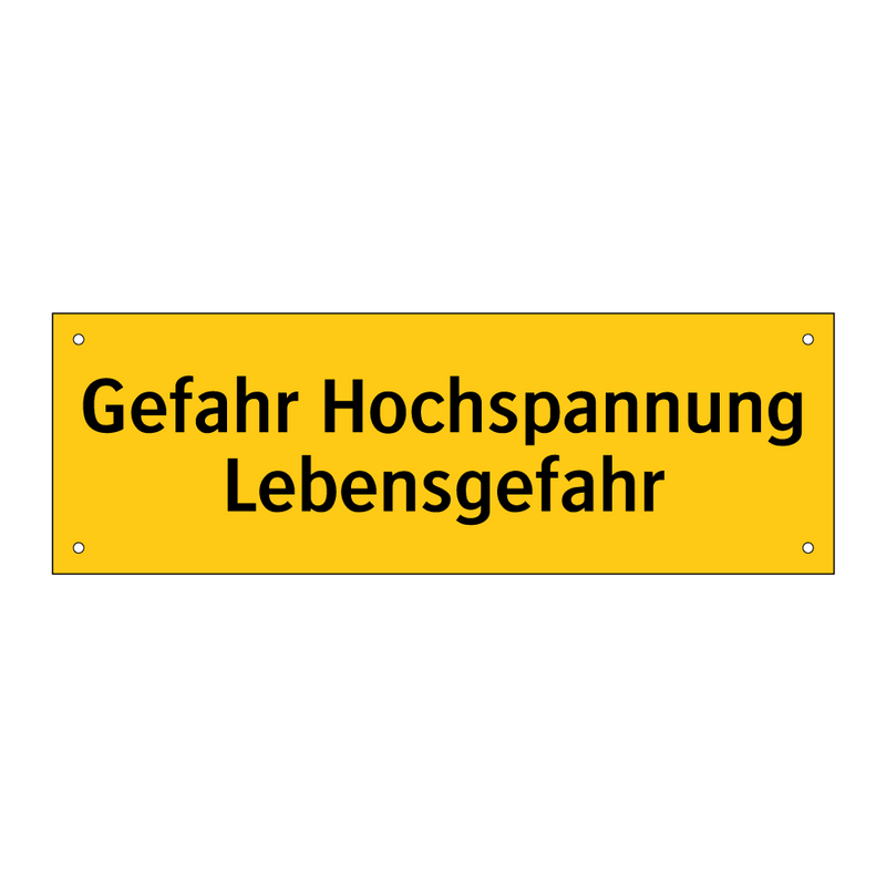 Gefahr Hochspannung Lebensgefahr