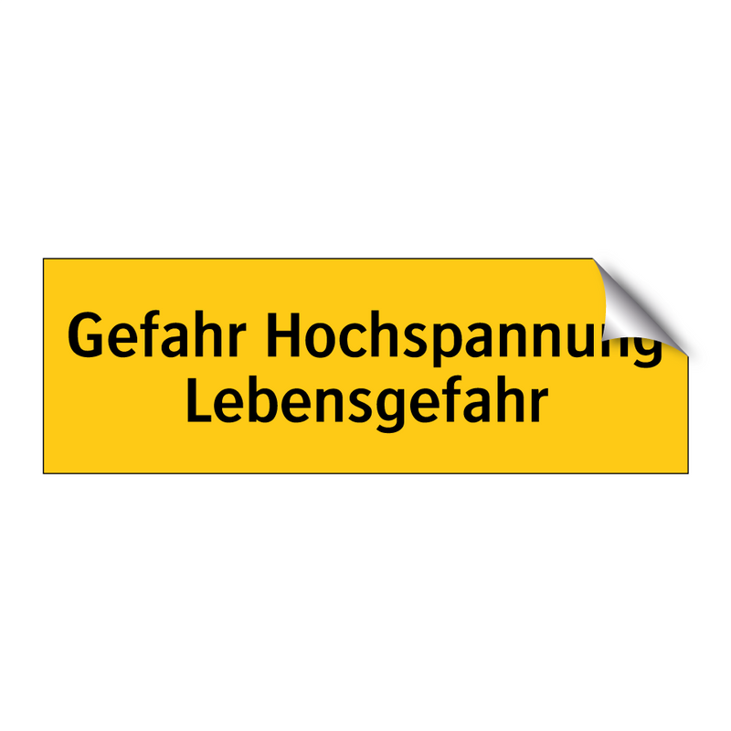 Gefahr Hochspannung Lebensgefahr