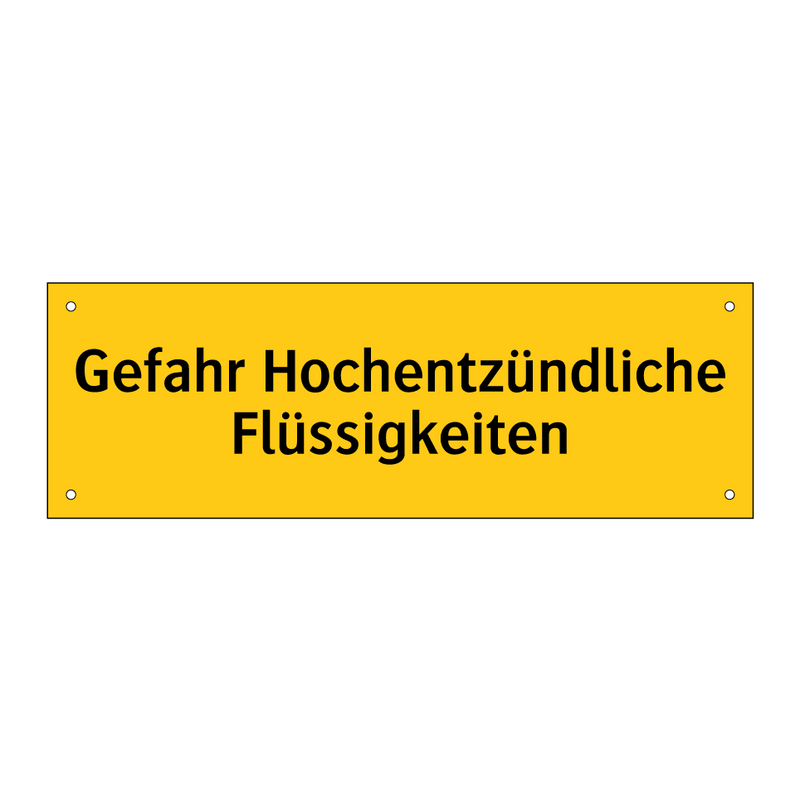 Gefahr Hochentzündliche Flüssigkeiten