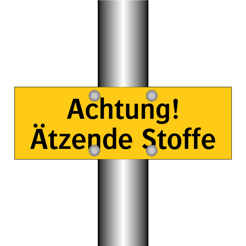 Achtung! Ätzende Stoffe
